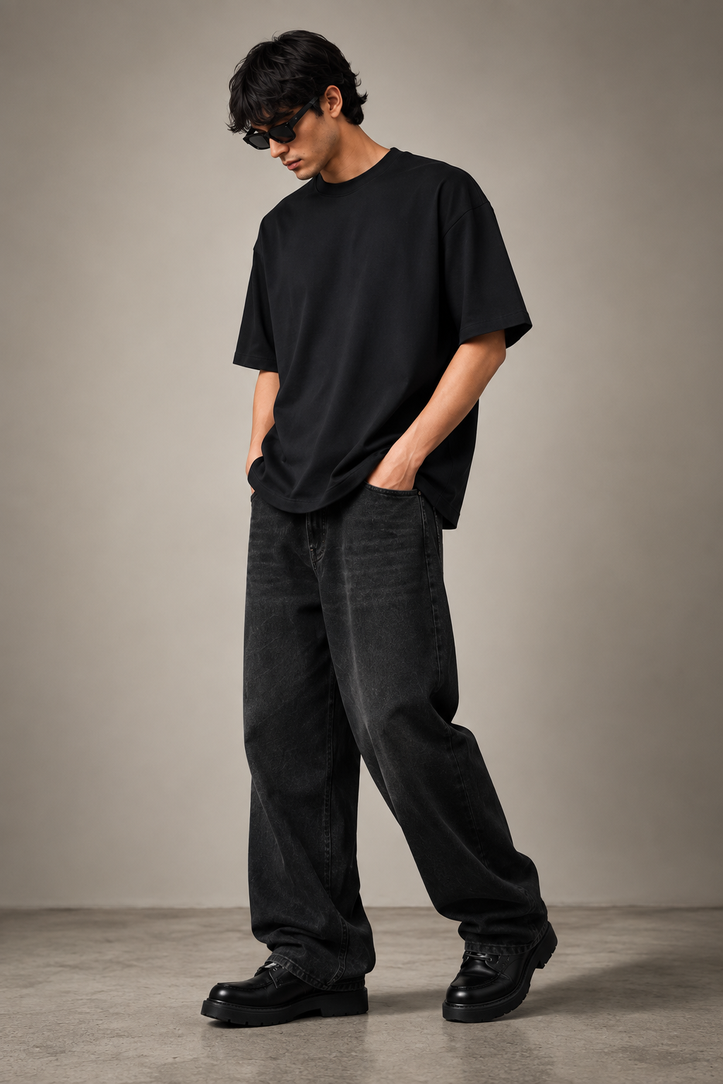 FOUNDATION Oversized Tee (Black - Unisex)