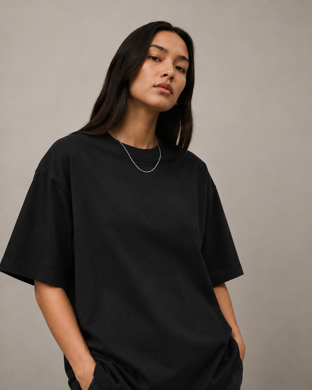FOUNDATION Oversized Tee (Black - Unisex)