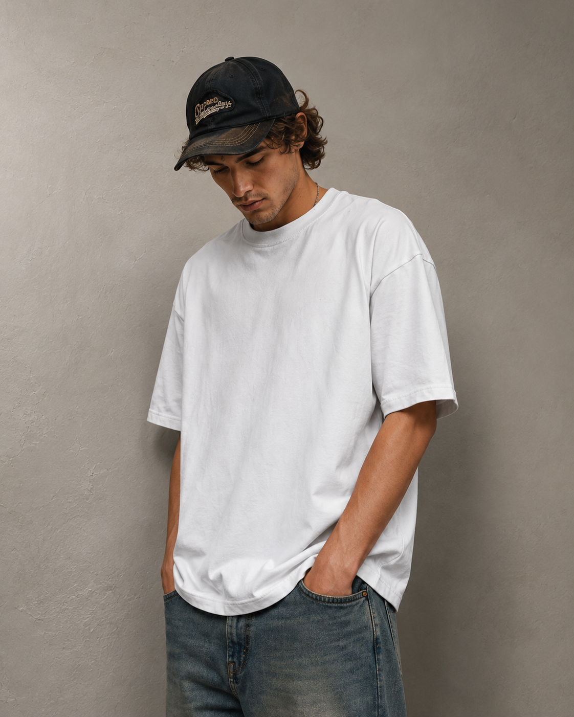 FOUNDATION Oversized Tee (White - Unisex)