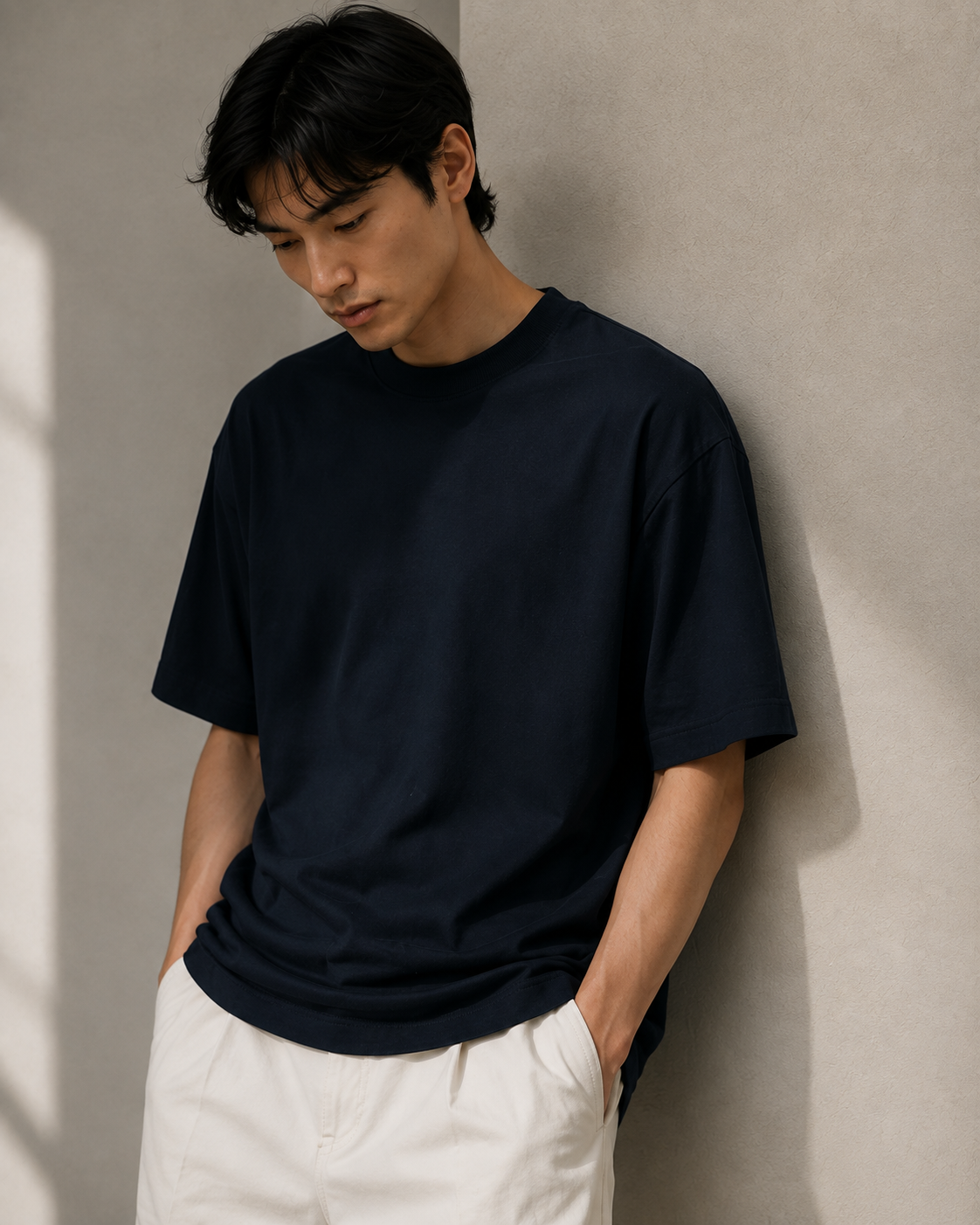 FOUNDATION Oversized Tee (Navy Blue - Unisex)