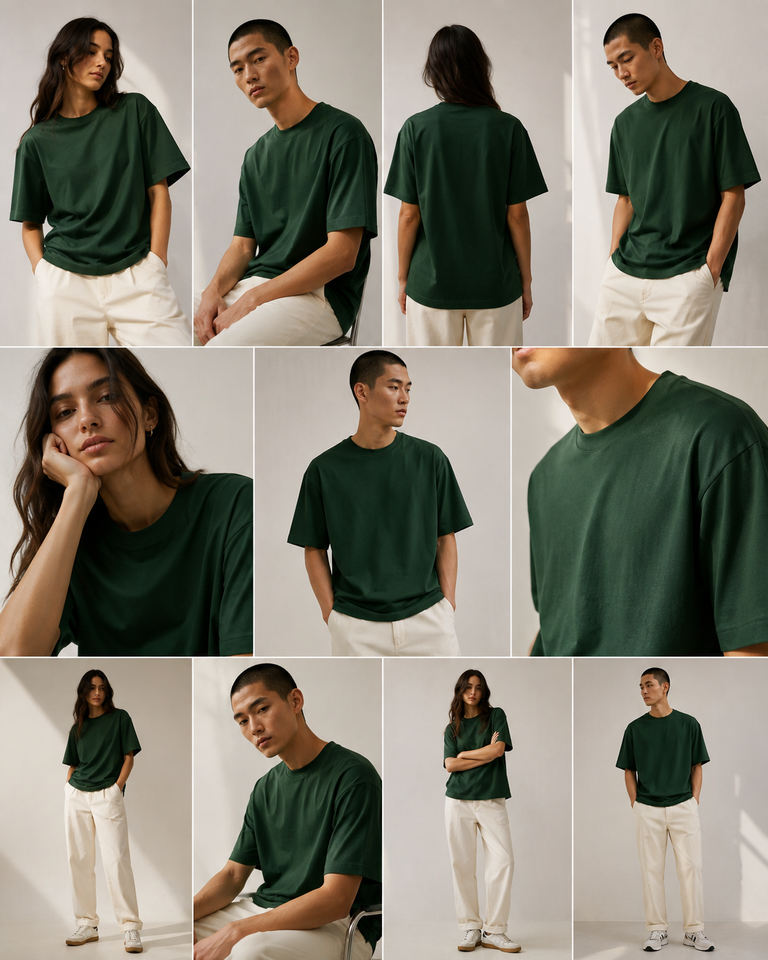 FOUNDATION Oversized Tee (Bottle Green - Unisex)