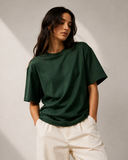 FOUNDATION Oversized Tee (Bottle Green - Unisex)