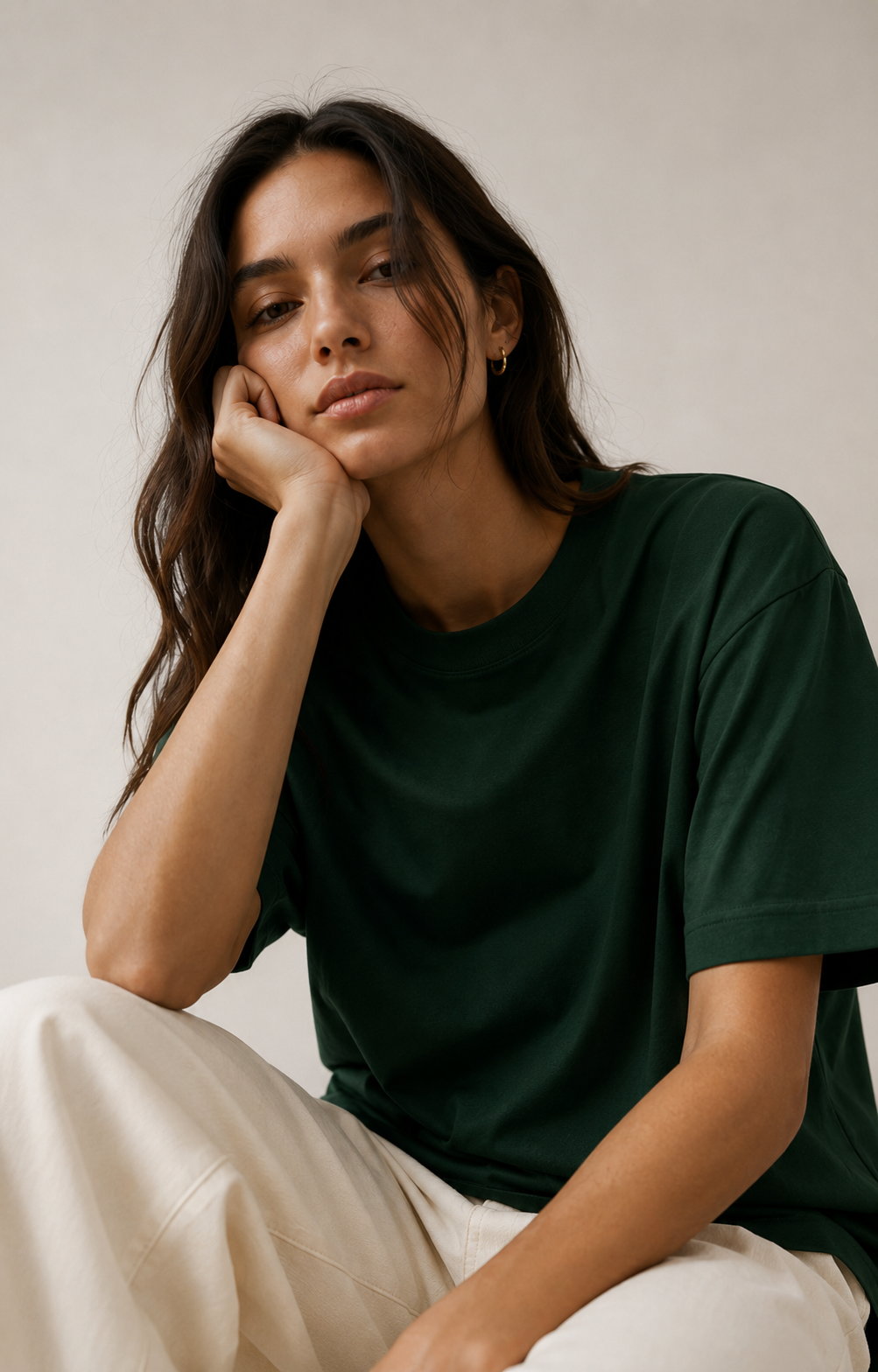 FOUNDATION Oversized Tee (Bottle Green - Unisex)