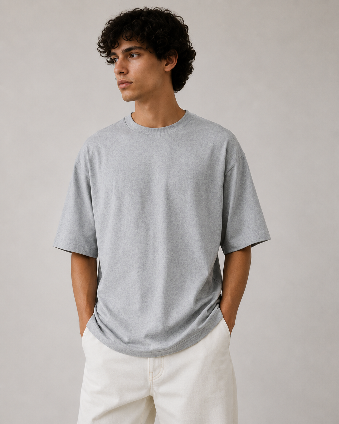 FOUNDATION Oversized Tee (Grey Melange - Unisex)